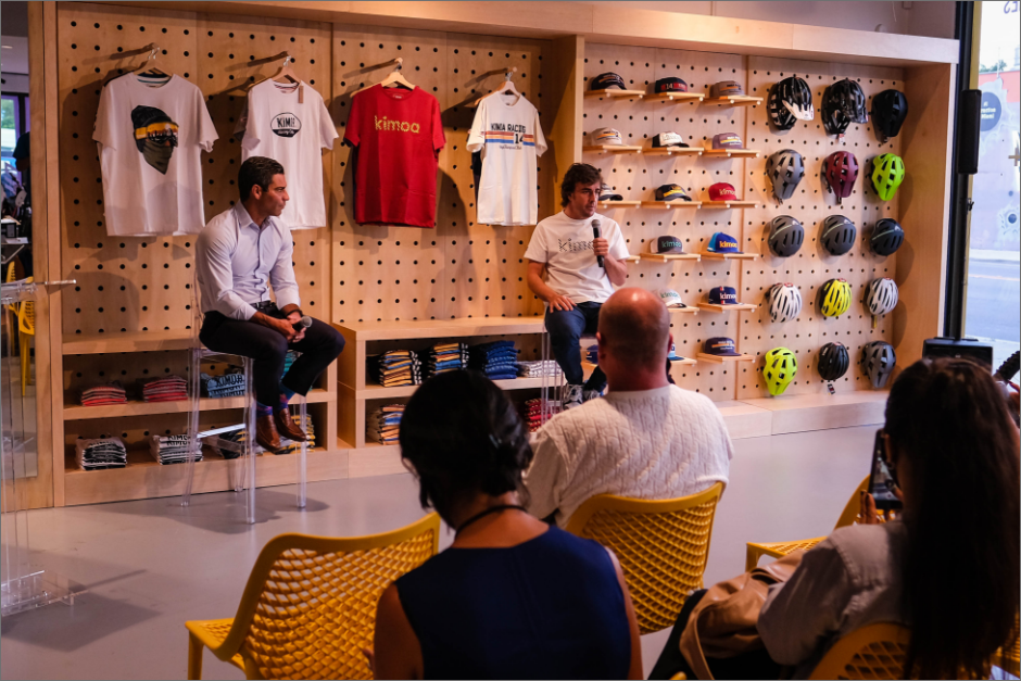 Fernando Alonso (F1 World Champion) joined us at the store opening and shared the story behind his inspiration to create KIMOA