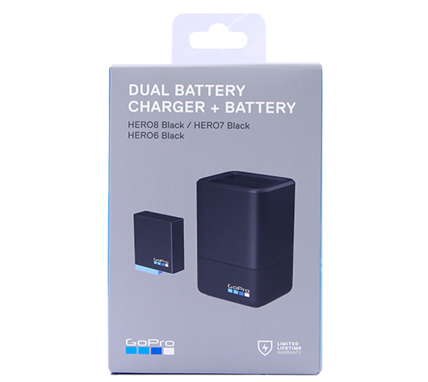 GOPRO Dual Battery Charger + Battery (HERO8 Black/HERO7 Black/HERO6 Black)